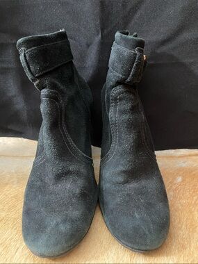 Tory Burch Black Suede Ankle Booties Special Price.